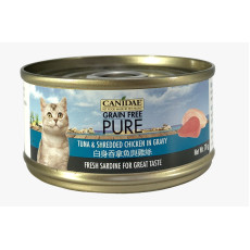 Canidae Grain Free Pure Tuna & Shredded Chicken in gravy 白身吞拿魚與雞絲貓罐頭 70g